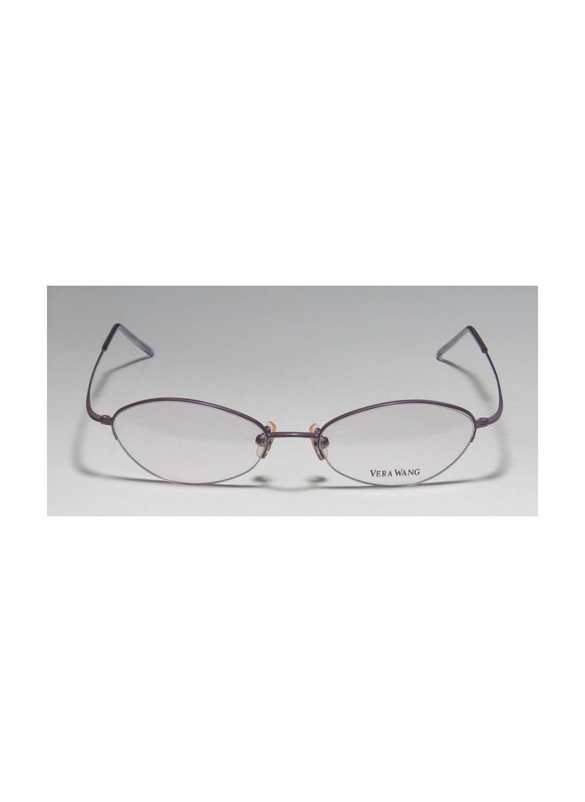 VERA WANG V24 For Ladies/Young Women/Girls Cat Eye Half-Rim Titanium Elegant Trendy Eyeglasses/Eyewear (49-16-136, Lilac)  - Image 3
