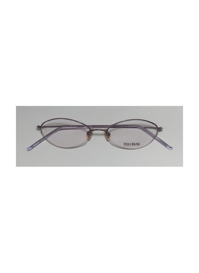 VERA WANG V24 For Ladies/Young Women/Girls Cat Eye Half-Rim Titanium Elegant Trendy Eyeglasses/Eyewear (49-16-136, Lilac)  - Image 2