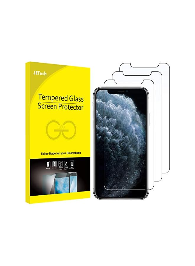 جي تيك واقي شاشة JETech لهاتف iPhone 11 Pro Max وiPhone Xs Max مقاس 6.5 بوصة، طبقة من الزجاج المقوى، 3 عبوات - Image 1
