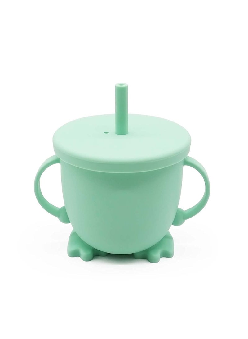 SYOSI Eco Friendly Recycled, No Spill Sippy Cups, Specially for Toddlers Spill-Proof Cup, Silicone Toddler Baby Spill Proof Sippy Cup with Level Indicator Perfect for Toddlers & Babies Training  - Image 2