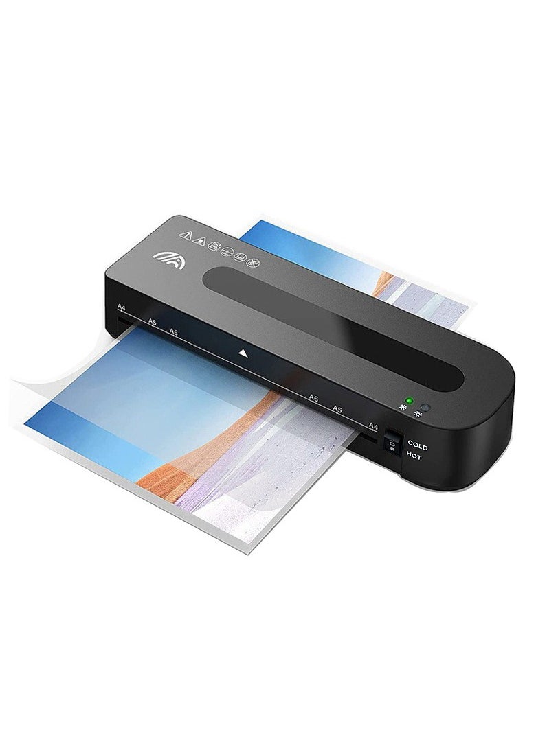 Laminator Machine for A4/A5/A6, for Home Office School Use 9 inch Max Width Quick Warm-Up Paper Trimmer Corner Rounder Hole Puncher 15 Laminating Pouches