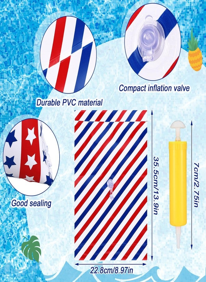 Vertintong 4 Pack Adult Arm Floaties for Summer American 250th Anniversary Patriotic Inflatable Water Wings Memorial Day Pool Arm Float Men Women 4th of July Water Swimming Ring for Swimming Pool Party - Image 2