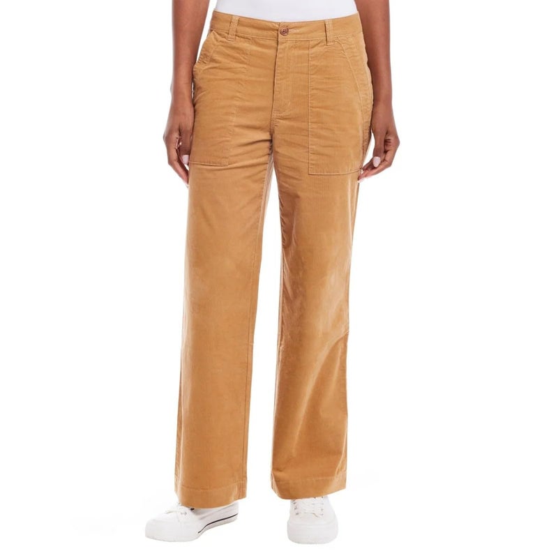 Weatherproof Vintage Women's Wide Leg Corduroy Pant in Tan - Image 1