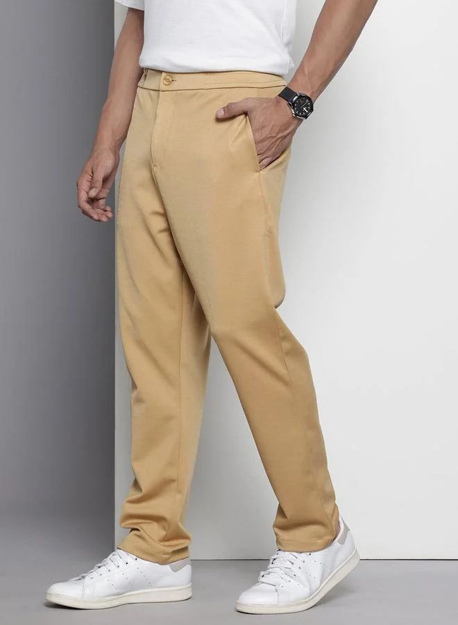 The Indian Garage Co The Indian Garage Co Men Brown Relaxed Fit Chino Pants