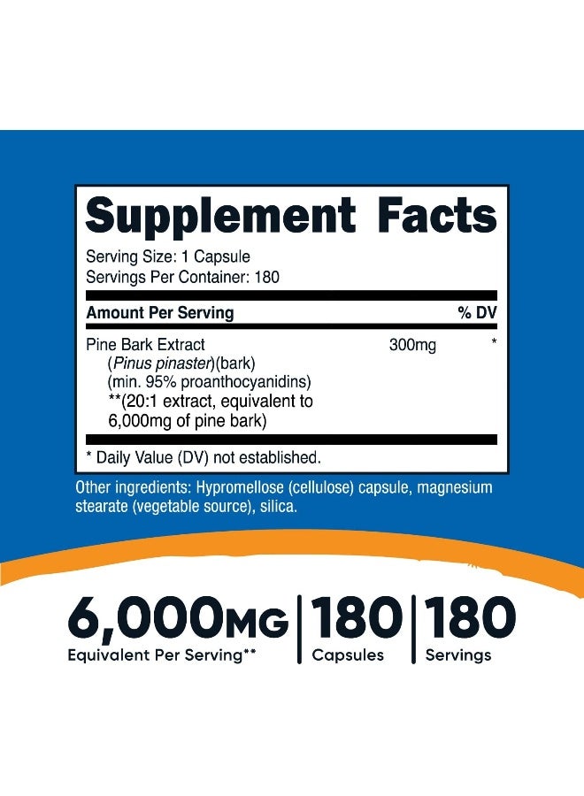 Nutricost Pine Bark Extract 6000Mg, 180 Capsules, Standardized To Contain 95% Proanthocyanidins - Non-Gmo, Gluten Free - Image 4
