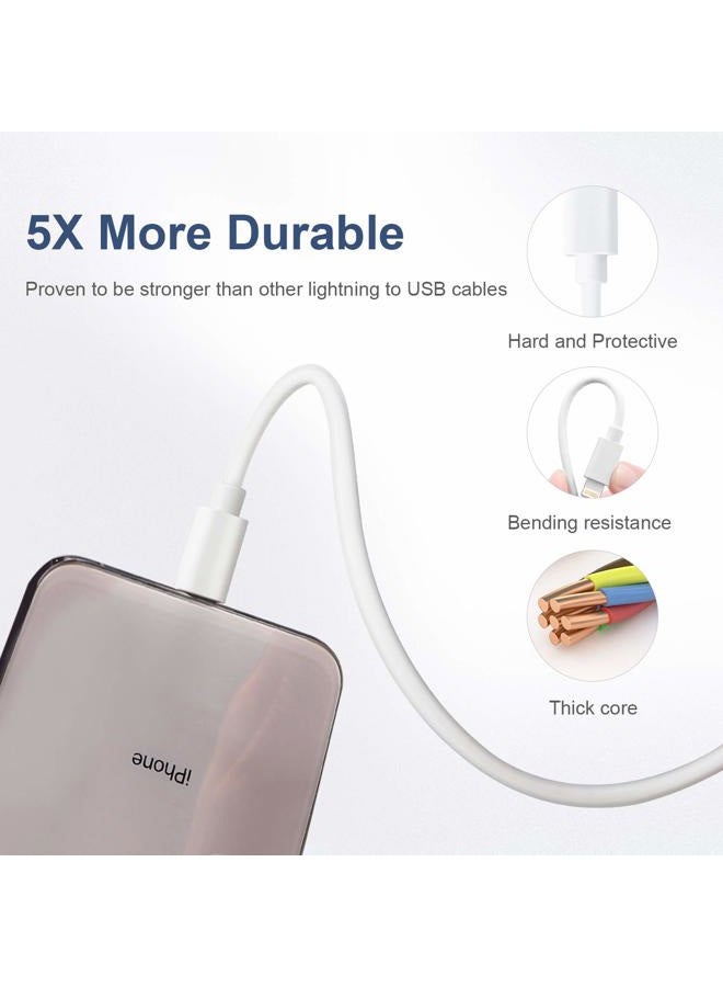 Sundix iPhone Charger, 6Pack 3FT Lightning Cable iPhone Charger Cable Charging Cord Compatible iPhone Xs MAX XR X 8 8Plus 7 7Plus 6s 6sPlus 6 6Plus SE 5 SE & More (White) - Image 4