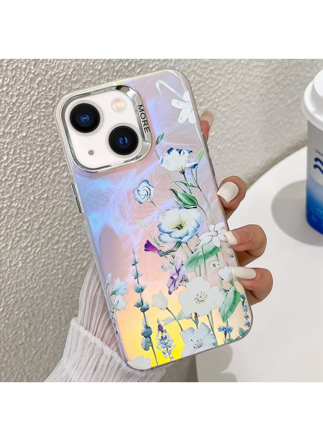 Zaboon Case For iPhone 13 Electroplating Laser Flower Texture TPU Phone Case - Image 1