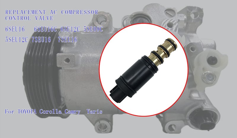 QSERON AC Compressor Control Solenoid Valve for Toyota Avalon Camry RAV4 Corolla Yaris 6SEU16 6SEU16C 6SE12C 5SE09C 5SEU12C 7SEU16 - Image 5