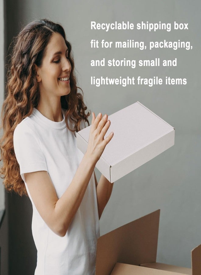 MEBRUDY 12x9x2 Inches Shipping Boxes Pack of 25, White Corrugated Cardboard Box for Mailing Packing Literature Mailer - Image 5