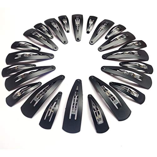 HP HIGH PROFILE Small and Large Combo Set Tic Tac Hair Clips for Women Girls and Children - 24Pcs (pack of 2) - Black Matte - Image 4
