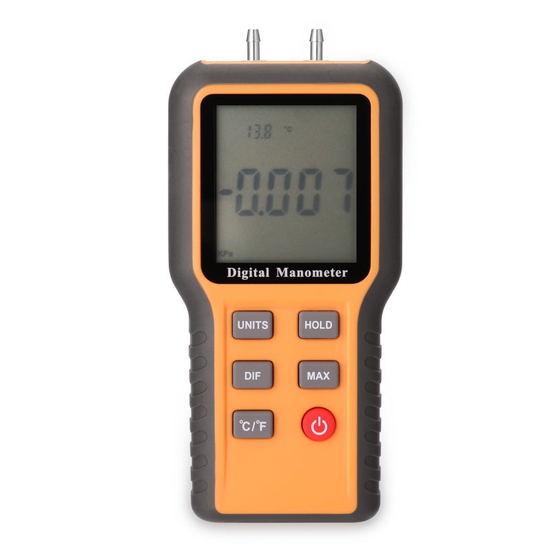 Digital Manometer: 12 Adjustable Pressure Units High Accuracy Sensor - ℃ ℉ Switchable Multifunctional Tool for Indoor Temperature & Pressure Measurement - Image 5