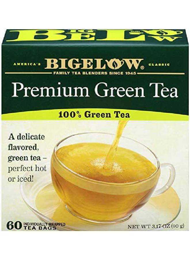 Bigelow Tea Green Tea 60 Count Premium Blend Bulk Box Green Tea Caffeinated - Image 1