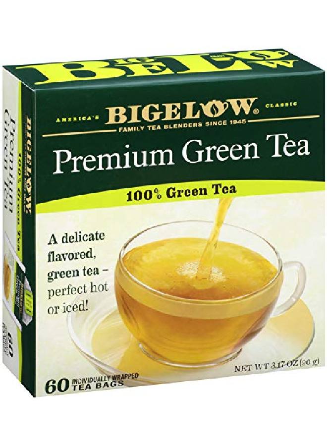 Bigelow Tea Green Tea 60 Count Premium Blend Bulk Box Green Tea Caffeinated - Image 3