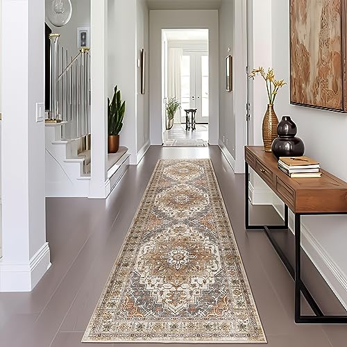 Madane Runner Rug 2x8, Washable Hallway Runner Rugs, Non-Slip Low-Pile Soft Kitchen Rug Runner Laundry Room Rug, - Image 2