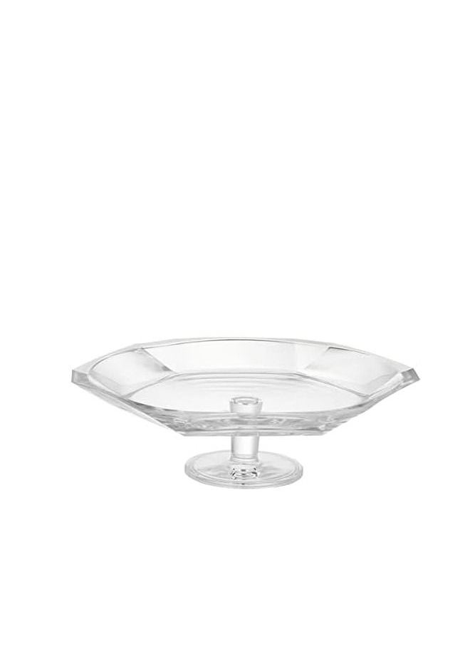 NUDE Nude Footed Round Server Cake Plate (31.8cm) - Reflection - Crystal Glass - Turkey Made  - Image 2