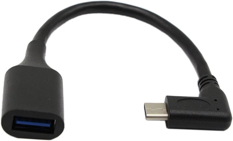 SinLoon USB C OTG CableType C 31 Male CableSinLoon High Speed USB 30 Type A Female to USB 31 C Type C Male Left or Right 90 Degree Angle OTG Sync  Charge Converter Adapter Cable Cord30FCM7inch - Image 1
