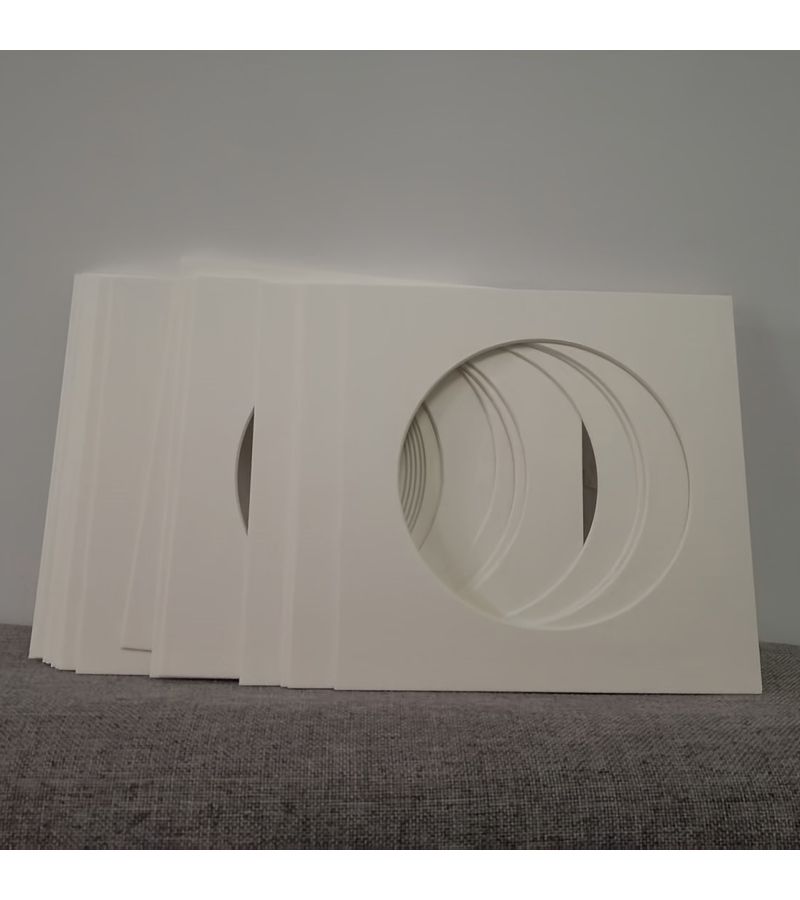8 Pcs Square Cardstock Paper Photo Frame Mat Inserts Vintage Style For Holiday Decorations And Oil Painting Displays - Image 3