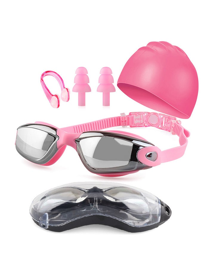 Generic Swimming Goggles With Swim Cap,Earplugs And Noseclip