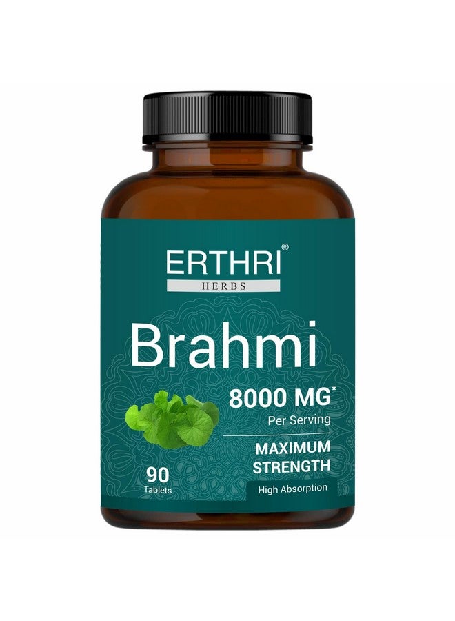 ERTHRI Bacopa Monnieri/Brahmi Tablet - 8000mg, 90 tablets - Image 1