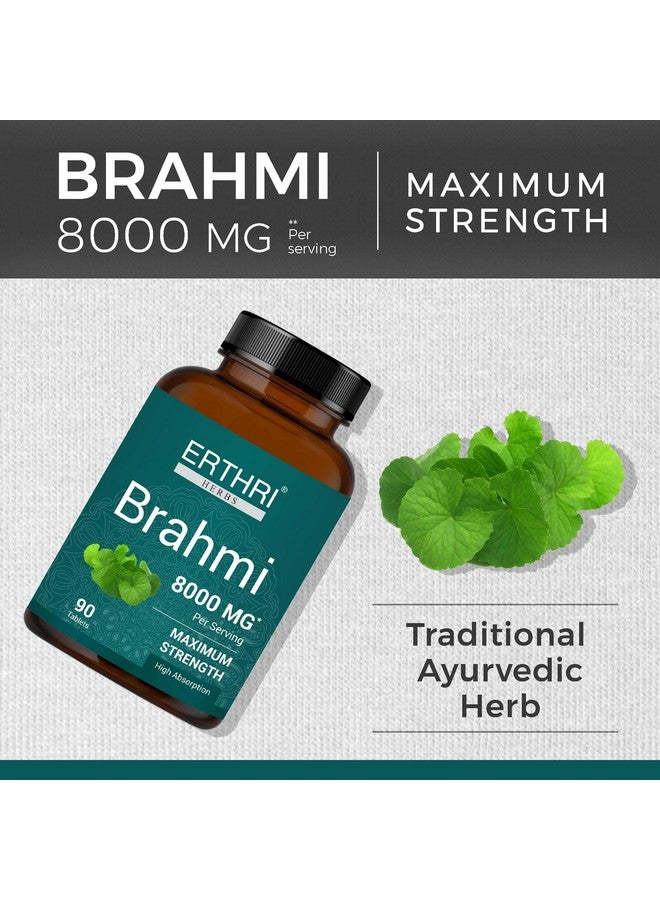 ERTHRI Bacopa Monnieri/Brahmi Tablet - 8000mg, 90 tablets - Image 2