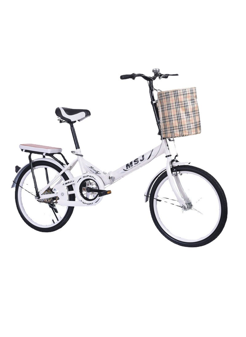 Sharpdo 20inch Foldable Mountain Bike High-Carbon Steel Frame Shock Absorber, Lightweight Portable Bike for Women and Men, City Bicycle for Work School  - Image 1