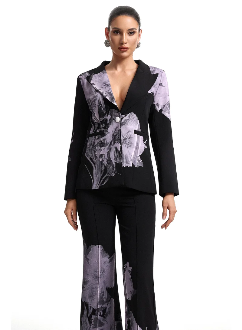 Bella Barnett Garina Asymetric Floral Print Suit