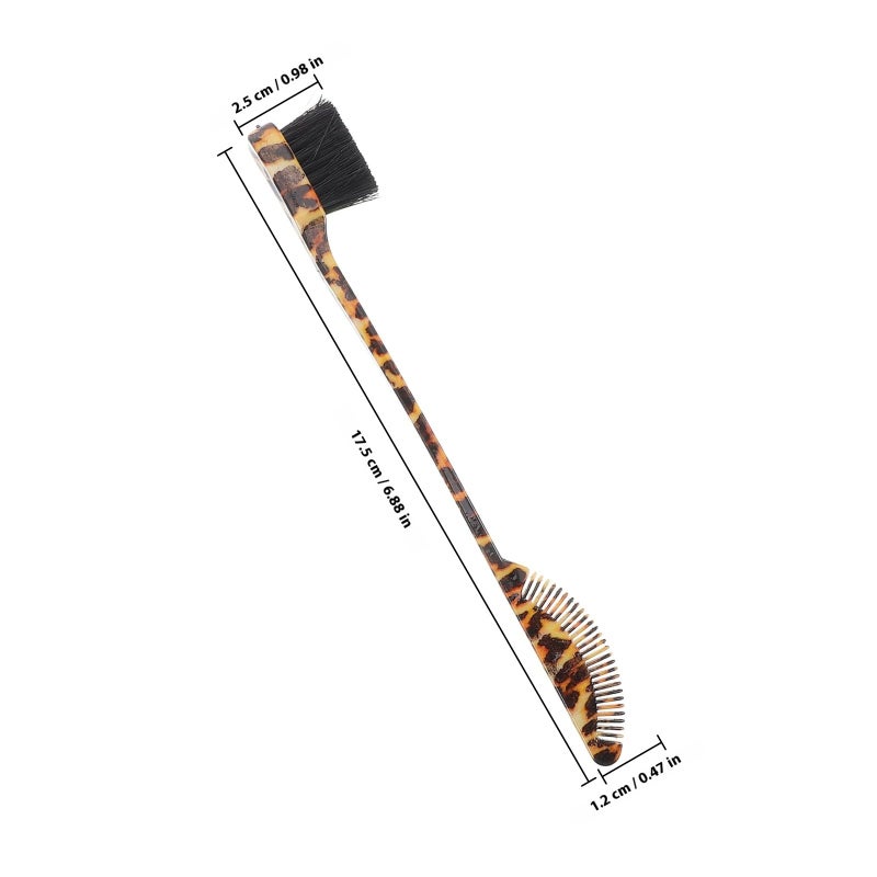 Dual Ended Eyebrow Brush And Comb Leopard Print For Precise Shaping And Styling - Image 3