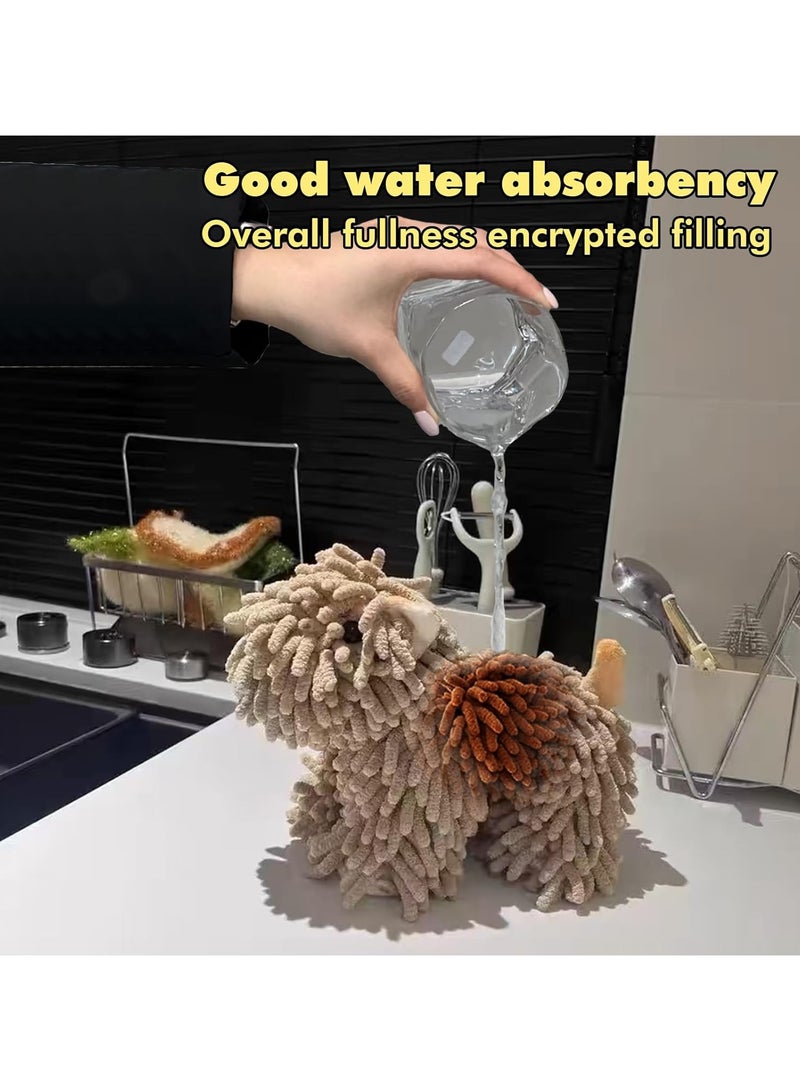 general West Highland Dog Fleece Towel Set 2 - Ultra-Soft Fleece Bath Towel and Kitchen Towel, Bathroom, Sink, Countertop Use Absorbent Decorative Fleece Ball Hanging Towel - Image 3