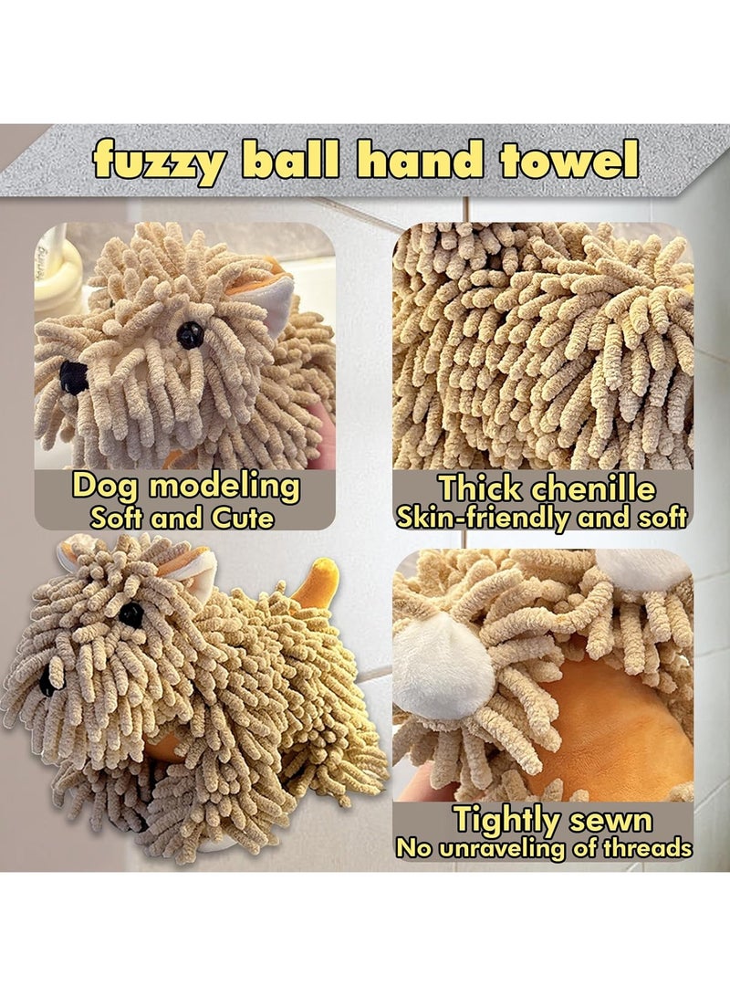 general West Highland Dog Fleece Towel Set 2 - Ultra-Soft Fleece Bath Towel and Kitchen Towel, Bathroom, Sink, Countertop Use Absorbent Decorative Fleece Ball Hanging Towel - Image 5