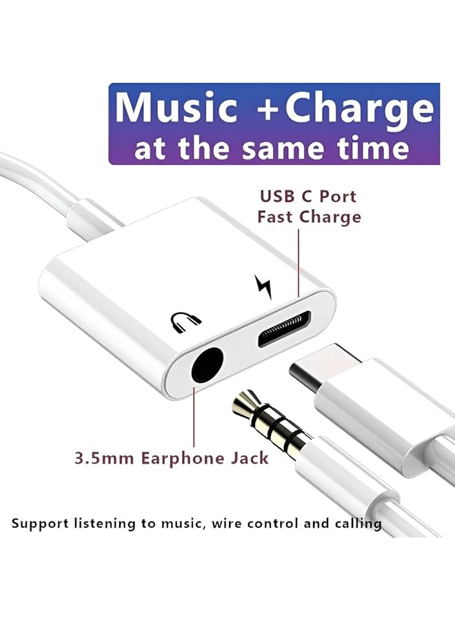 erorex Usb Type C To 3.5Mm Headphone Jack Adapter Usb C To Aux Audio Dongle Cable Compatible With Galaxy S23 S23+ S22 S21 S20 Ultra Note 20 10 S10 S9 Plus Pixel 4 3 2 Xl For Ipad Macbook - Image 2