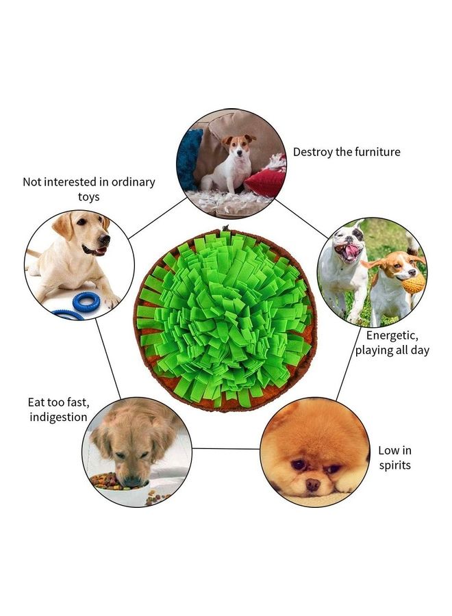 نيبمينينت Pet Snuffle Feeding Mat Green/Brown 18.9 x 3.1inch - Image 4