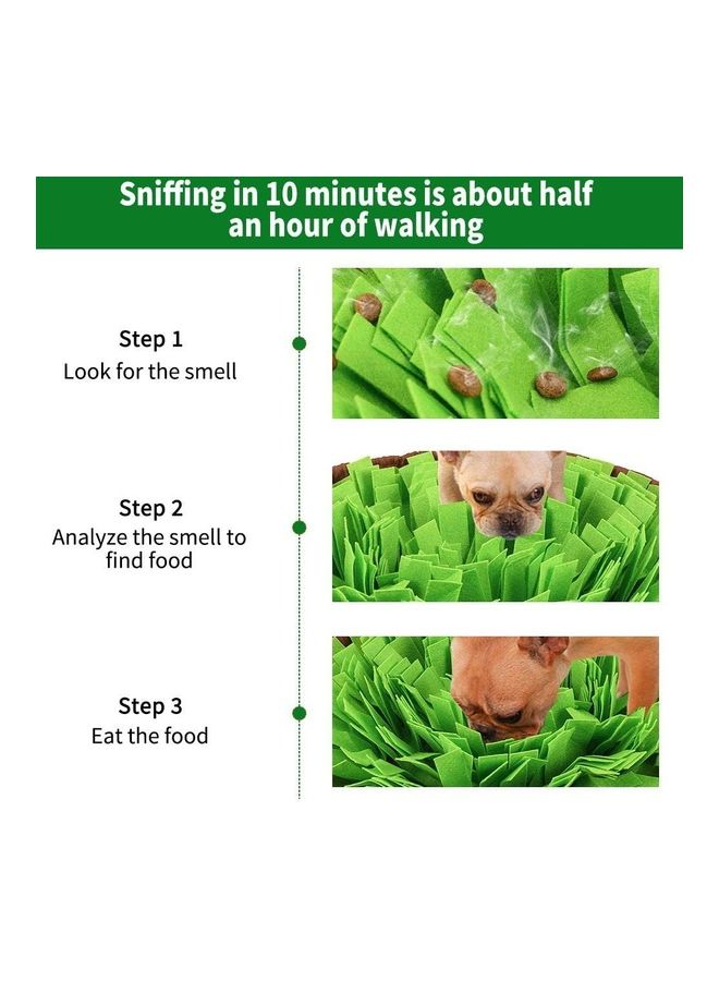 نيبمينينت Pet Snuffle Feeding Mat Green/Brown 18.9 x 3.1inch - Image 3