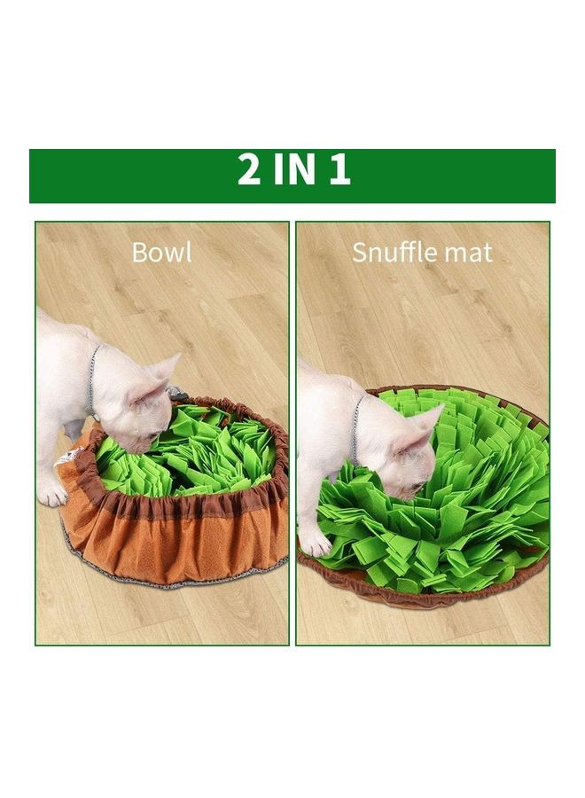 نيبمينينت Pet Snuffle Feeding Mat Green/Brown 18.9 x 3.1inch - Image 2