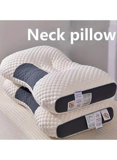 Comfy COMFY 3D KNITTED SET OF 2 ALL SEASON NECK & SPINE SUPPORT FIBER FILLED LATEX COTTON PILLOW  - Image 1