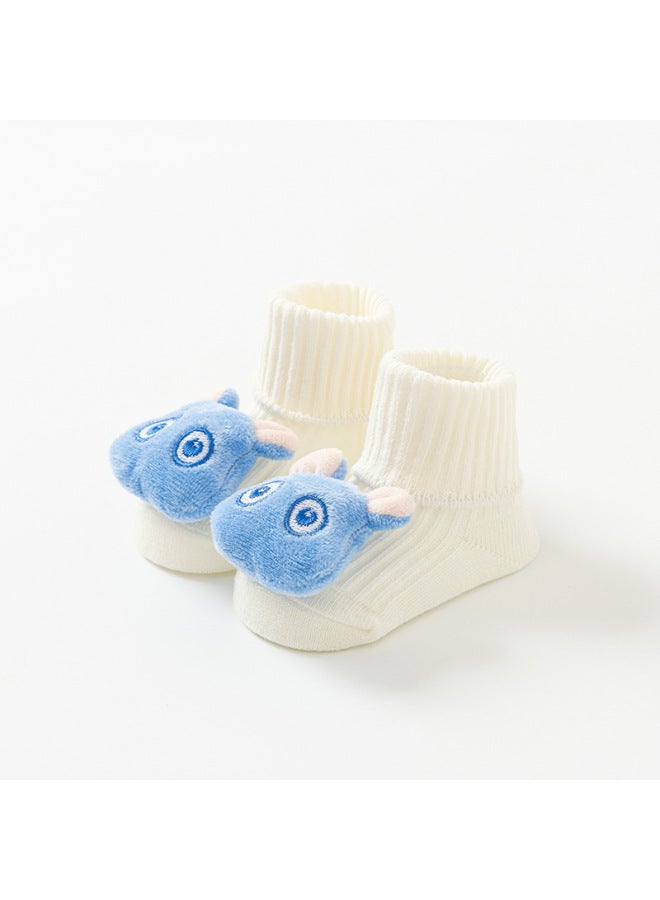 Newborn Baby Socks Spring And Autumn Baby Mid-barrel Cartoon Doll Children's Dispensing Non-slip Toddler Floor Socks