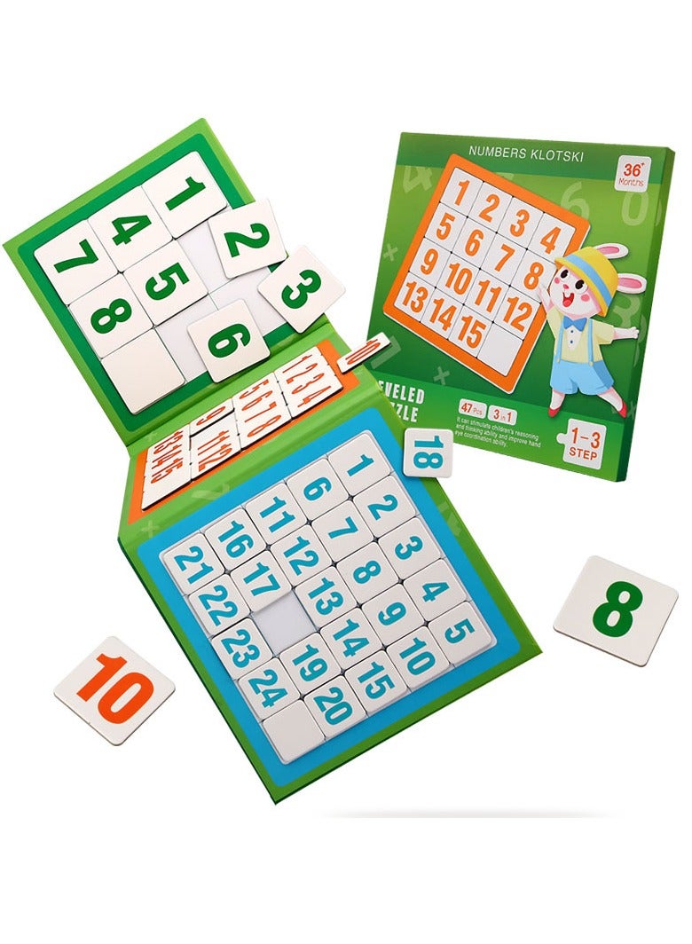 WAOKN 0-8years Phased Intelligence Up Magnetic Puzzle Books Puzzle Baby Early Education Toys Game Puzzle Books Jigsaw Puzzle Toy,Number Slide Puzzle - Brain Teaser Toys for Boys - Educational Learning Tool, Classic Puzzle Game, Great for Kids, Boys and Girls  - Image 1