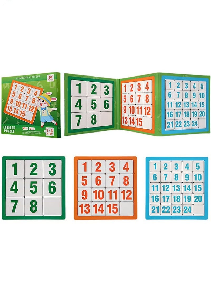 WAOKN 0-8years Phased Intelligence Up Magnetic Puzzle Books Puzzle Baby Early Education Toys Game Puzzle Books Jigsaw Puzzle Toy,Number Slide Puzzle - Brain Teaser Toys for Boys - Educational Learning Tool, Classic Puzzle Game, Great for Kids, Boys and Girls  - Image 2