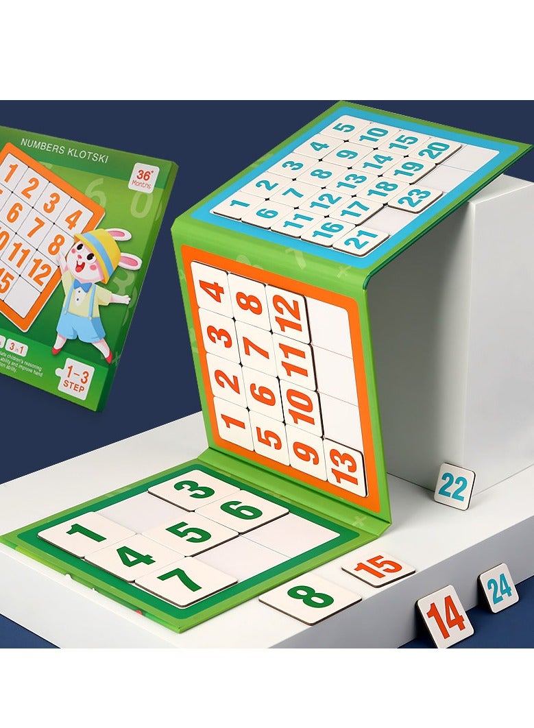 WAOKN 0-8years Phased Intelligence Up Magnetic Puzzle Books Puzzle Baby Early Education Toys Game Puzzle Books Jigsaw Puzzle Toy,Number Slide Puzzle - Brain Teaser Toys for Boys - Educational Learning Tool, Classic Puzzle Game, Great for Kids, Boys and Girls  - Image 4