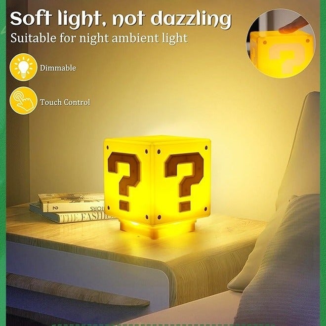 Square Brick Desktop USB Induction Block Brick Night Light Bedside Table Lamp With USB Power Cable - Image 2