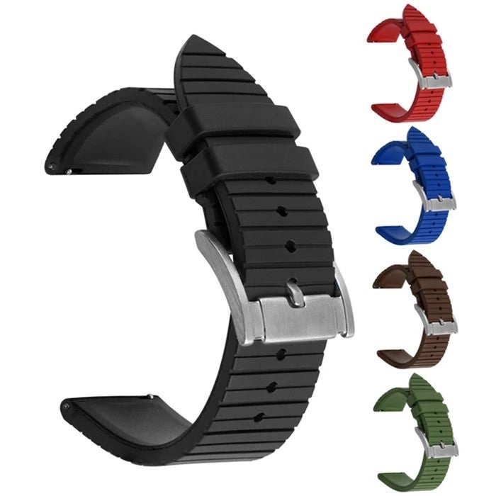 Bluejw LAIHE High Quality Quick Release FKM Rubber Watch Strap Replacement for Luxury Smart Watches – 20mm 22mm Durable Comfortable Watchbands - Image 2