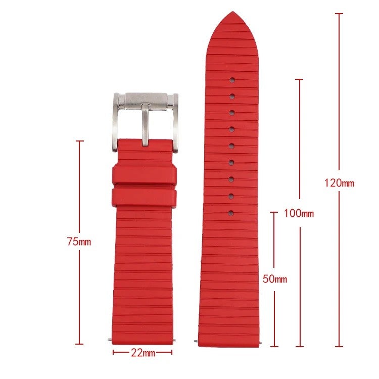 Bluejw LAIHE High Quality Quick Release FKM Rubber Watch Strap Replacement for Luxury Smart Watches – 20mm 22mm Durable Comfortable Watchbands - Image 5
