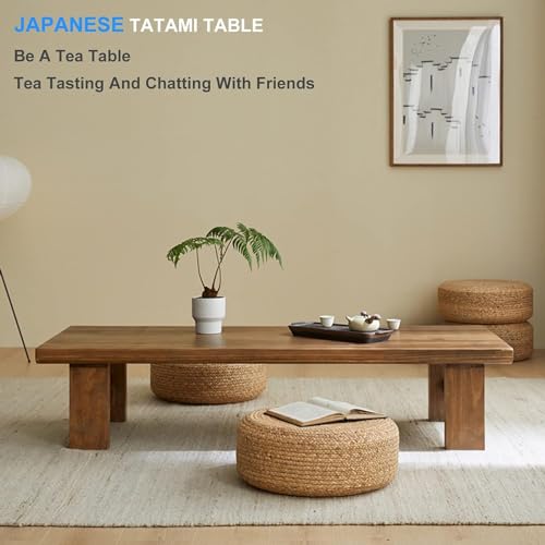 X went Japanese Style Sheesham Wood Coffee Table for Living Room, Dining Room, Bedroom, Kitchen, Office Home Decor (100x50x38) - Image 2