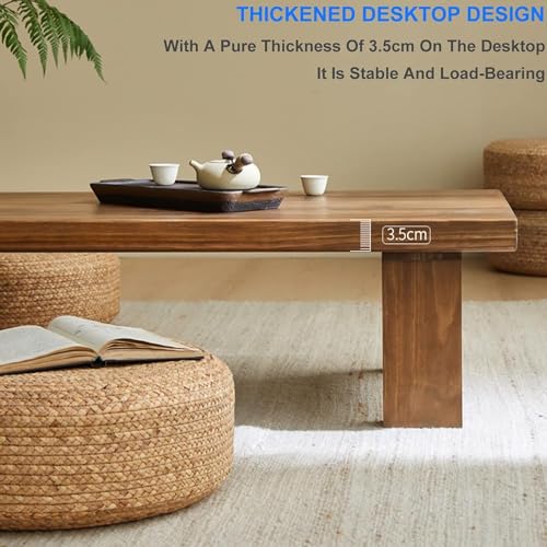 X went Japanese Style Sheesham Wood Coffee Table for Living Room, Dining Room, Bedroom, Kitchen, Office Home Decor (100x50x38) - Image 3
