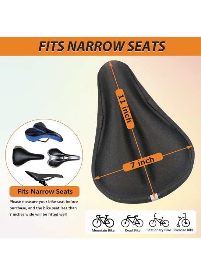 TrueFit TRUE FIT®Geronmine Bike Seat Cover Gel Padded Bike Seat Cushion Comfort Bicycle Seat Cushion Cover for Men Women with Peloton, Outdoor & Indoor - Image 2