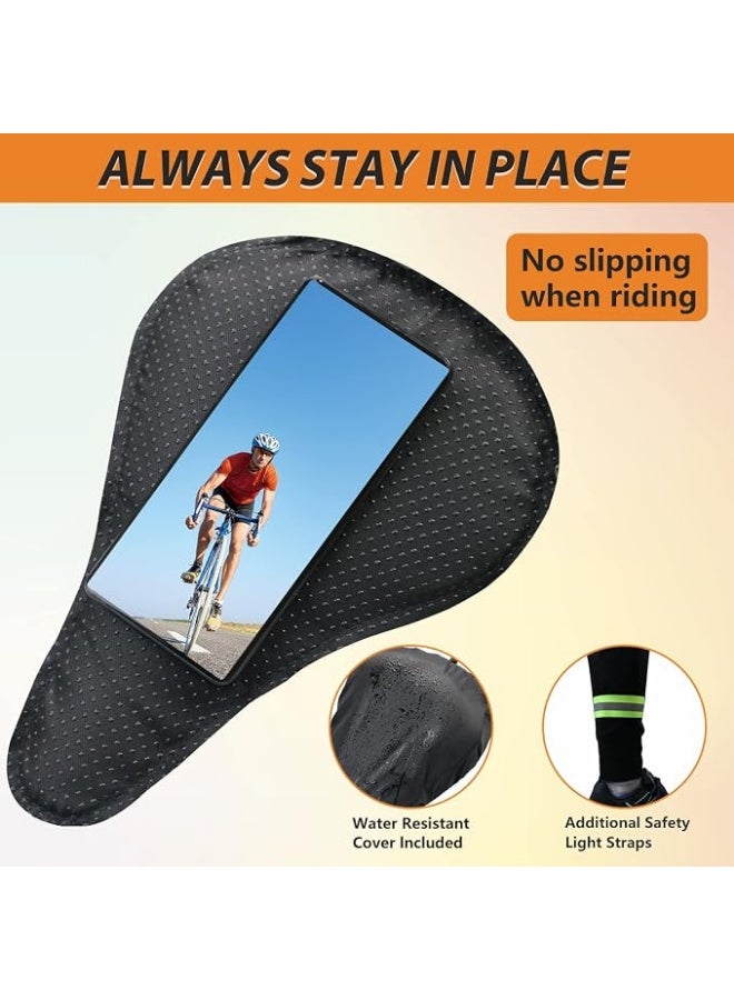 TrueFit TRUE FIT®Geronmine Bike Seat Cover Gel Padded Bike Seat Cushion Comfort Bicycle Seat Cushion Cover for Men Women with Peloton, Outdoor & Indoor - Image 4