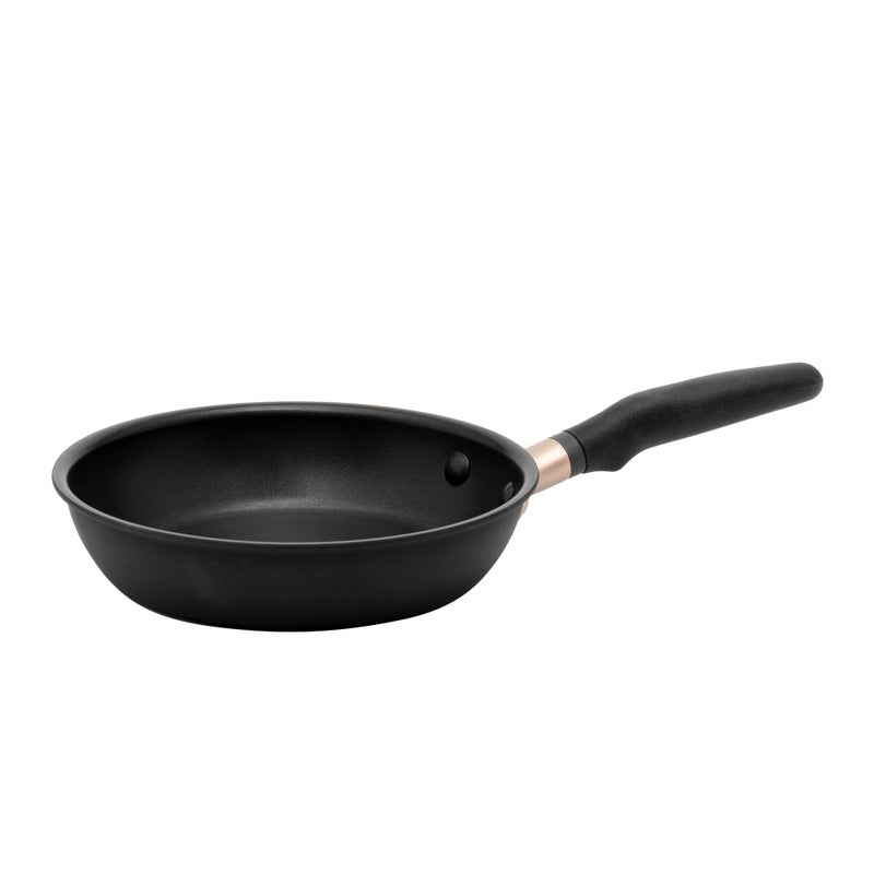 MEYER Meyer Nonstick 8 Skillet Induction Compatible Frying Pan Hard Anodized Nonstick Frypan Dishwasher Safe Egg Pan Oven Safe Omelette Pan Matte Black with Silicone Handle Accent Series Cookware 