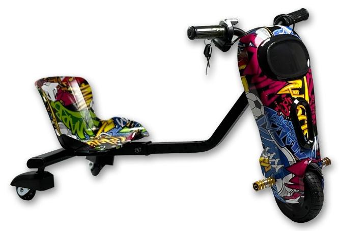 دراجة ثلاثية العجلات كهربائية صغيرة 36 فولت للأطفال - دراجة ثلاثية العجلات مزودة بعجلة أمامية آلية مقاس 8 بوصات، وعجلات خلفية من البولي يوريثان، وأضواء LED، وسرعة قابلة للتعديل - هدية خارجية ممتعة للأولاد والبنات - Image 1