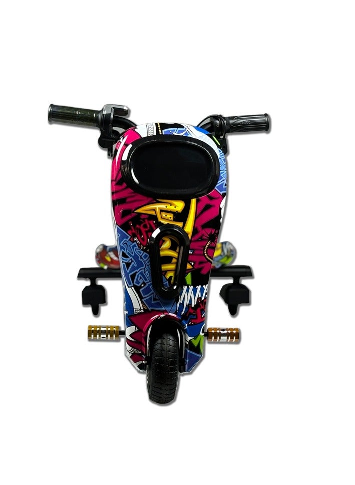 36V Mini Electric Drift Trike for Kids – 3-Wheel Ride-On with 8" Motorized Front Wheel, PU Rear Wheels, LED Lights, Adjustable Speed – Fun Outdoor Gift for Boys & Girls - Image 3