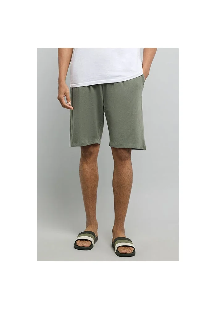 R&b Solid Lounge Shorts with Drawstring Waist