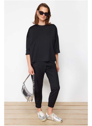 Black Oversize/Wide Pattern Knitted Sweatshirt/Pants Top-Bottom Set - pzsku/Z9D6C12427F629D05BCBEZ/45/_/1737375889/760f37e7-9e36-42c2-a29c-b3112fe43d5d